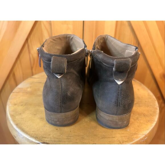 Franco Sarto Keegan Nimbus Grey LE Bootie Brown Flat 6.5 - Picture 4 of 8